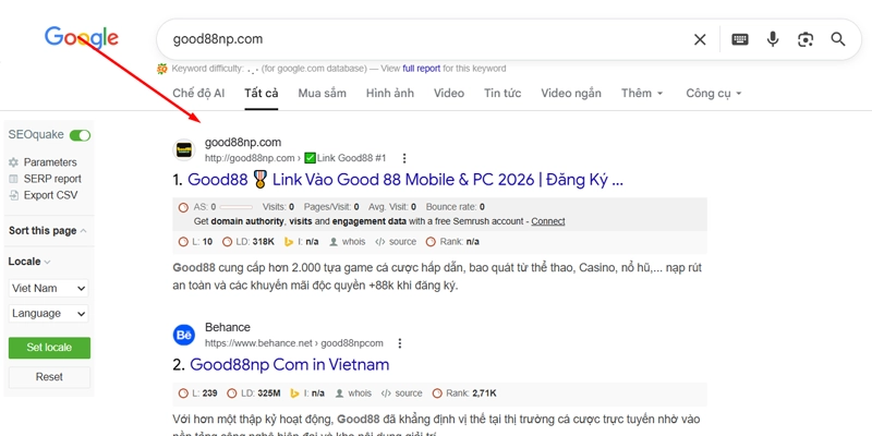 Đăng Nhập Good88 - Các Bước Thao Tác Đơn Giản Dễ Hiểu 9 Vào chorme và search từ khóa slots.credit