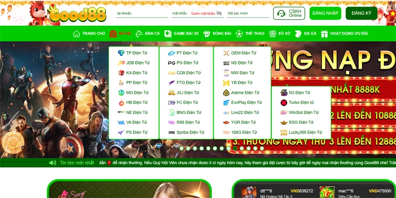 Good88 slots 🎖️ Link Trang Chủ Good88.COM | Đăng Ký +88K 15 Good88 liên kết với hơn 70 nhà phát hành danh tiếng